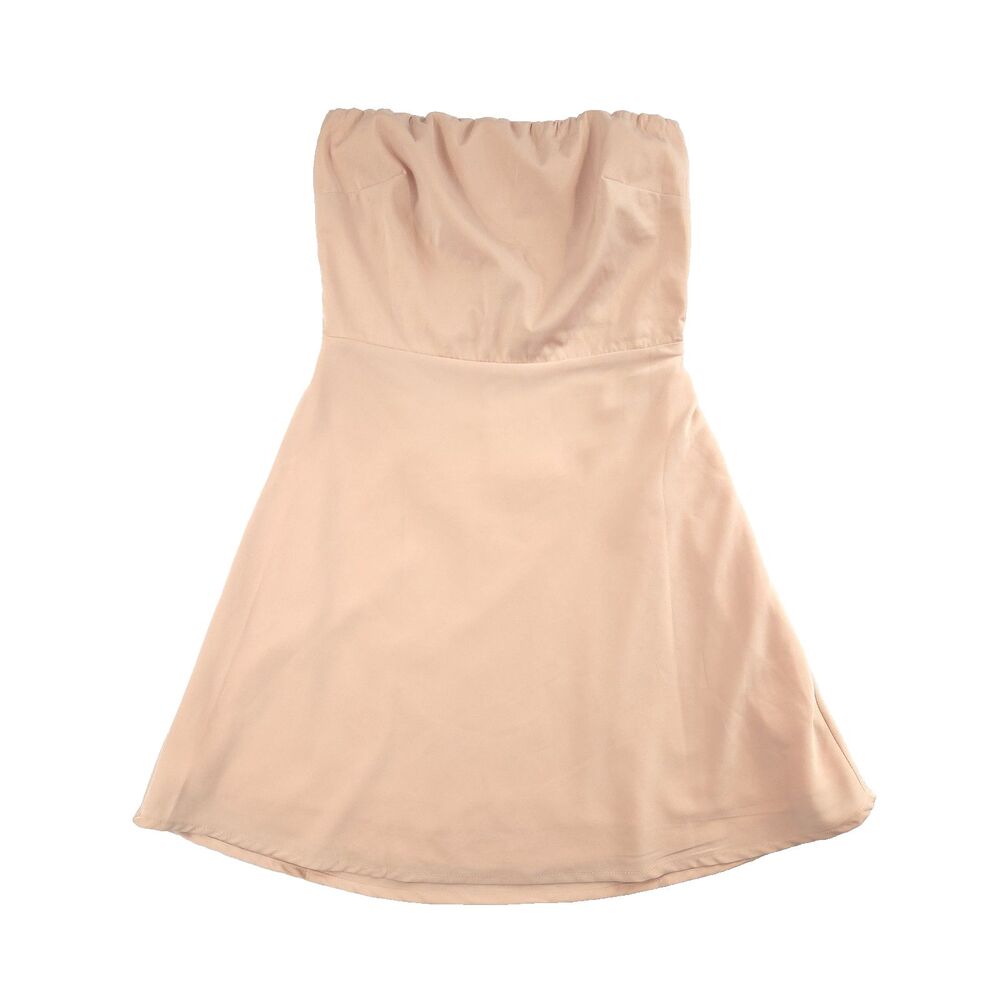 Hello Molly Strapless Mini Dress 6 Open Back Pink Coquette Romantic